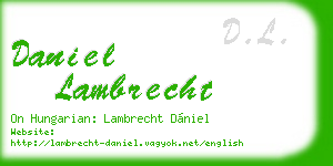 daniel lambrecht business card
